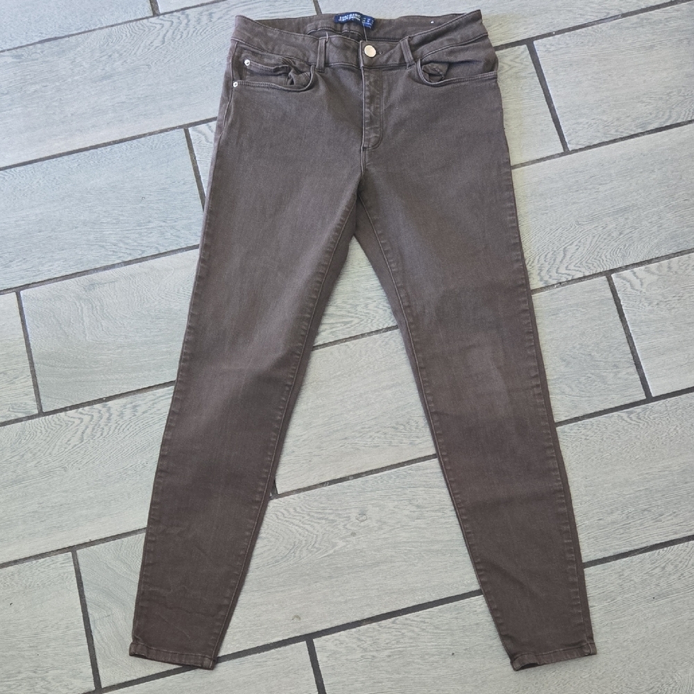 ZARA BASIC‎ Z1975 Brown Skinny Jeans – Size 10 / 42